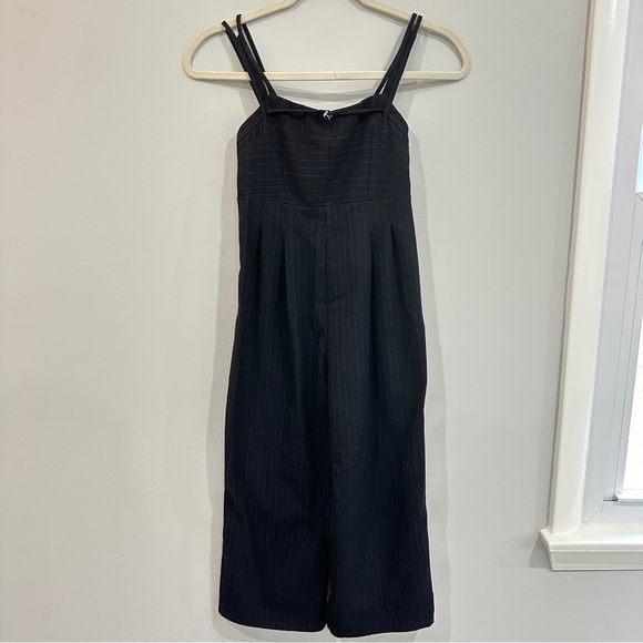 ZARA Kids Navy PINSTRIPE CORSET JUMPSUIT size 8 - Picture 2 of 6